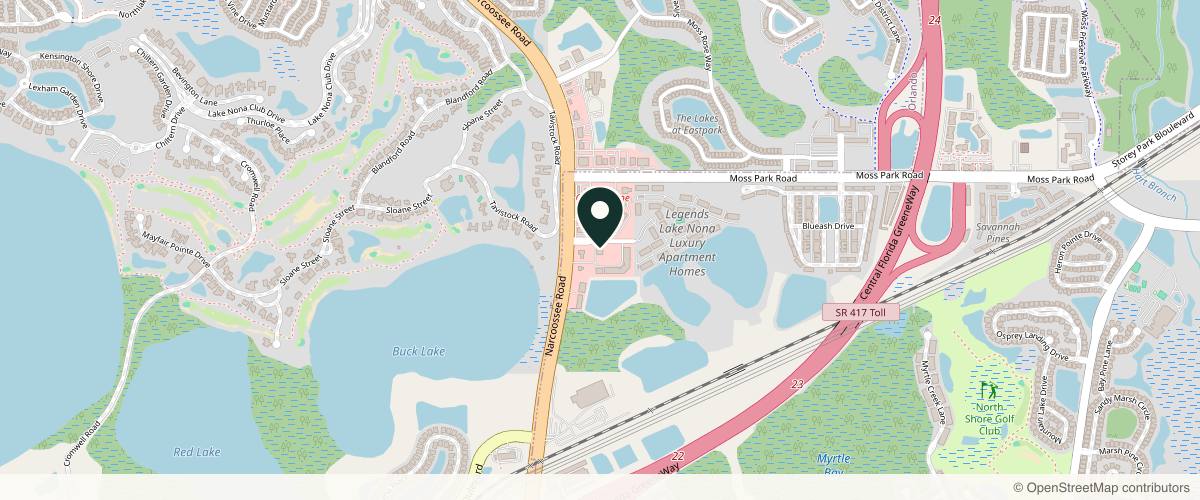 Map showing Pure Skin Dermatology & Aesthetics in Orlando, Florida