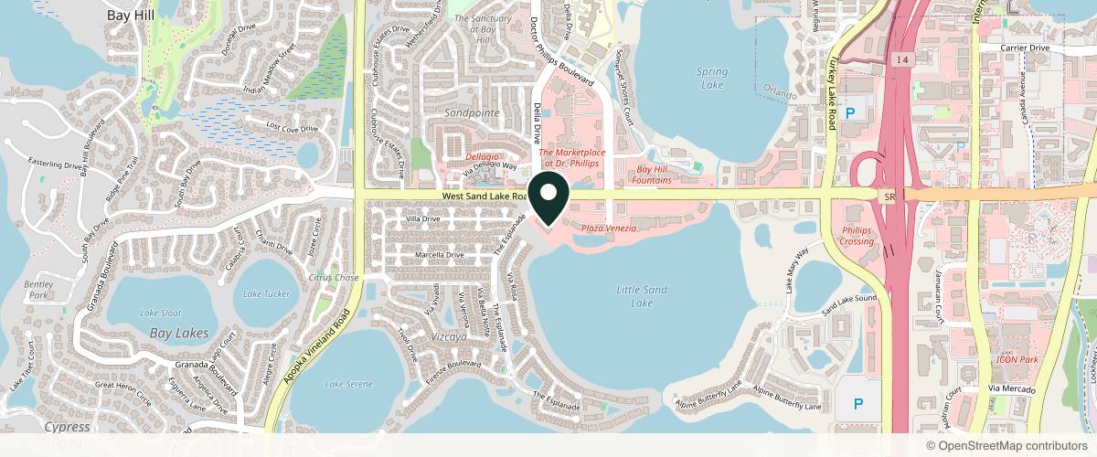Map showing Pure Skin Dermatology & Aesthetics in Orlando, Florida