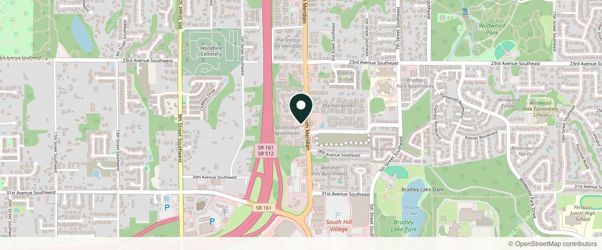 Map showing Puyallup Dermatology Clinic in Tacoma, Washington