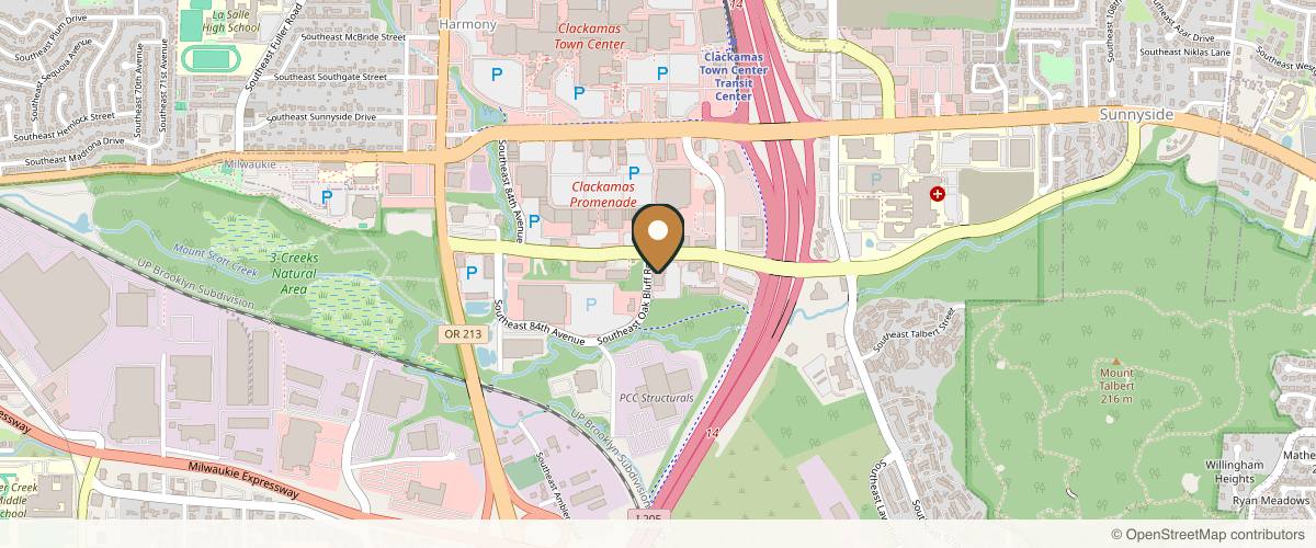 Map showing Réviance® Plastic Surgery & Aesthetic Center in Portland, Oregon