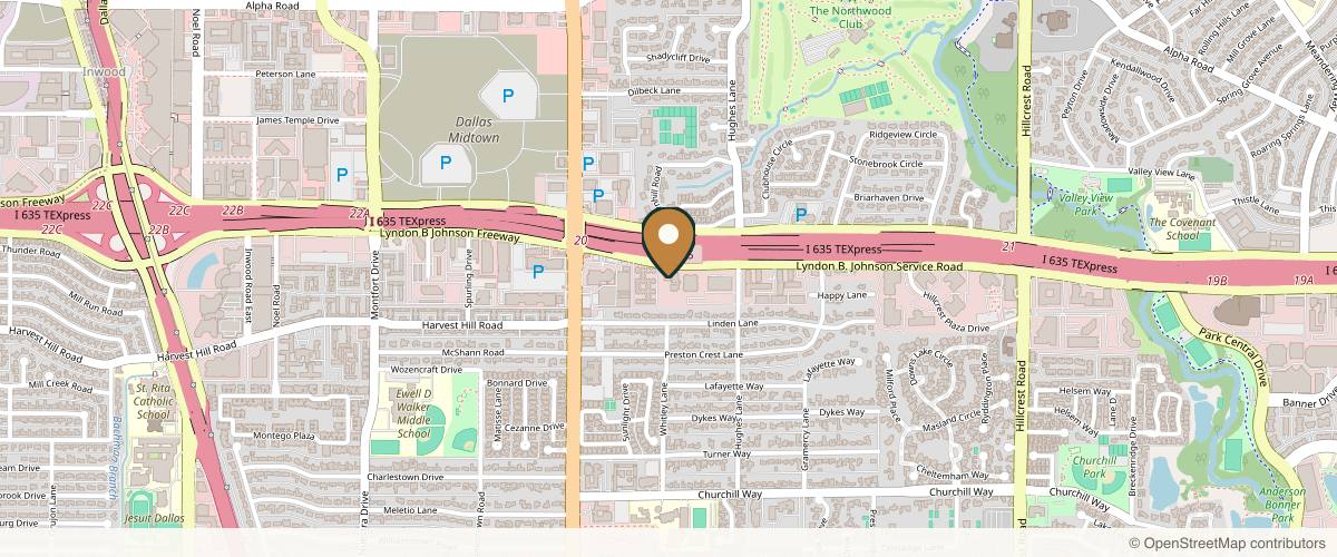 Map showing Rachel Walker MD: Plastic Surgery Center of Dallas in Dallas, Texas