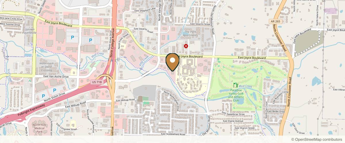 Map showing Radiance By Roller in Fayetteville, Arkansas