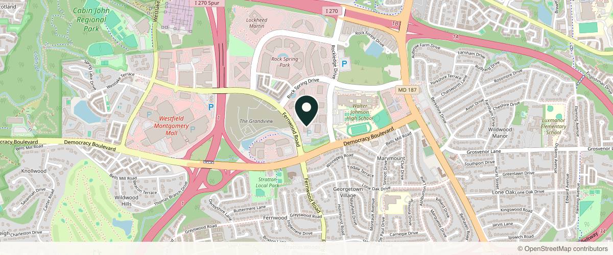 Map showing Radiance Dermatology in Rockville, Maryland