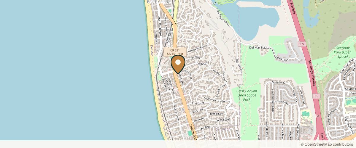 Map showing Ranch & Coast Plastic Surgery | Dr. Paul Chasan in San Diego, California