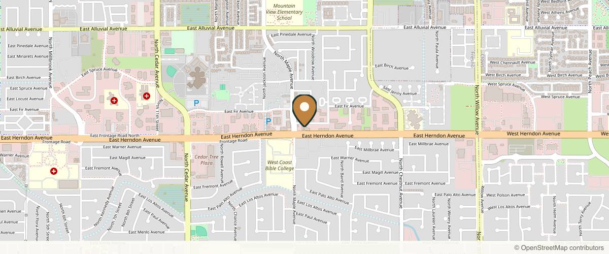 Map showing Randi A. Galli, MD - Regional Hand Center in Fresno, California