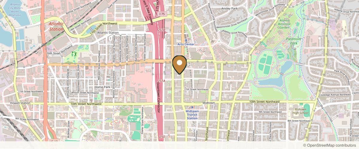 Map showing Randy Rudderman MD Plastic Surgery & Medical Spa in Atlanta, Georgia