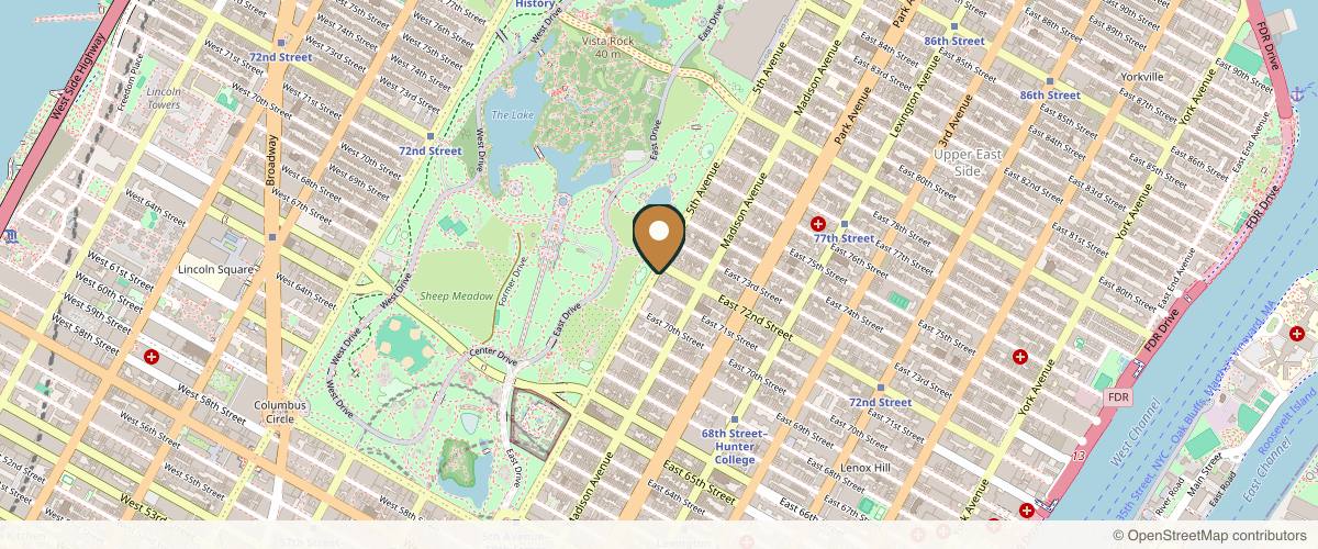 Map showing Rapaport Plastic Surgery and Liposuction: David P. Rapaport, MD, FACS in New York, New York