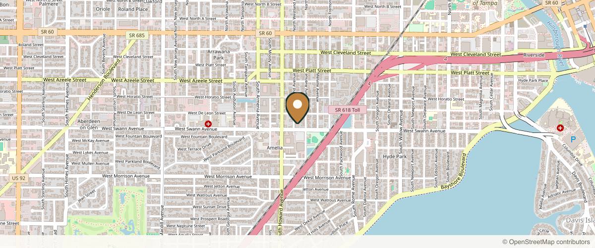 Map showing Ravive Plastic Surgery & MedSpa in Tampa, Florida