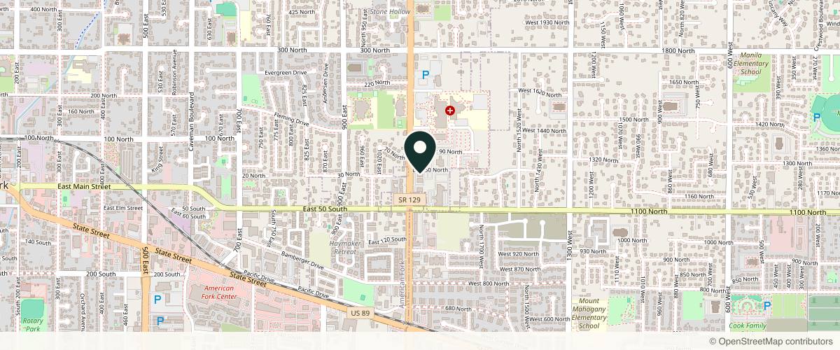 Map showing Real You Plastic Surgery and Wellness in Provo, Utah