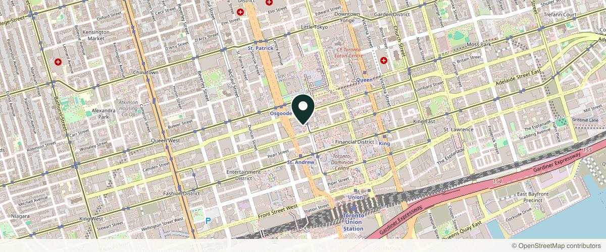 Map showing Refine by Medcan in Toronto, Ontario