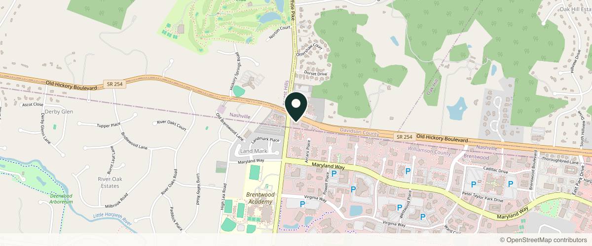 Map showing REN Dermatology BRENTWOOD in Franklin, Tennessee