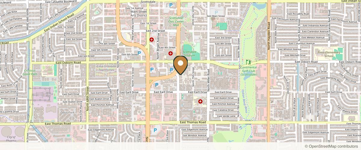 Map showing Repta Plastic Surgery: Dr. Remus Repta in Scottsdale, Arizona