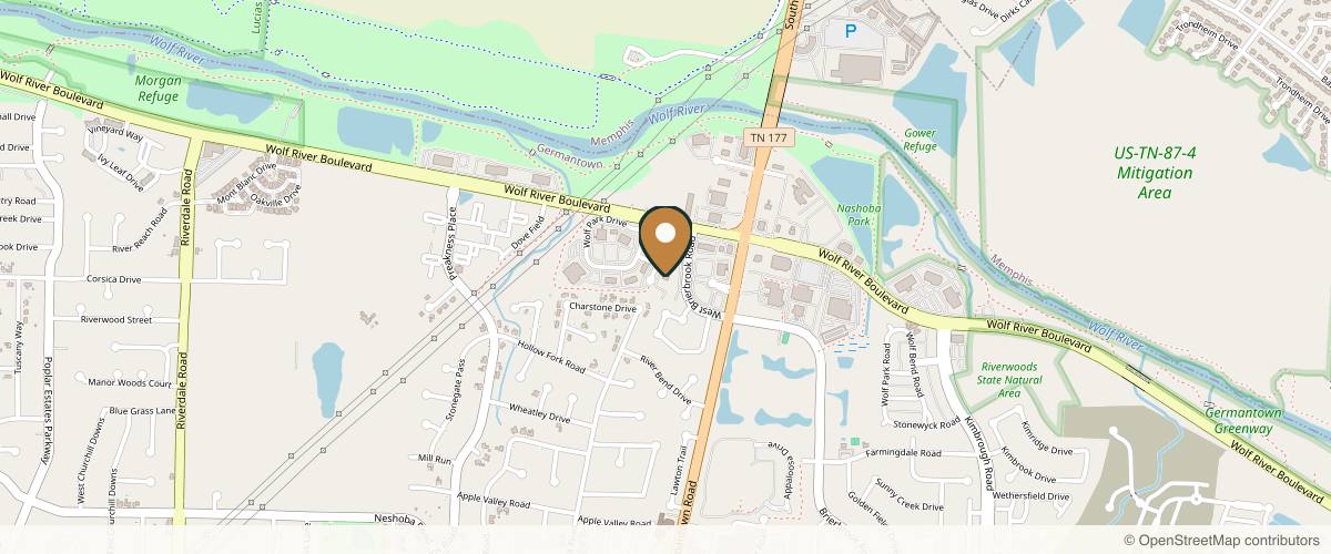 Map showing Restore Plastic Surgery & Aesthetics in Memphis, Tennessee