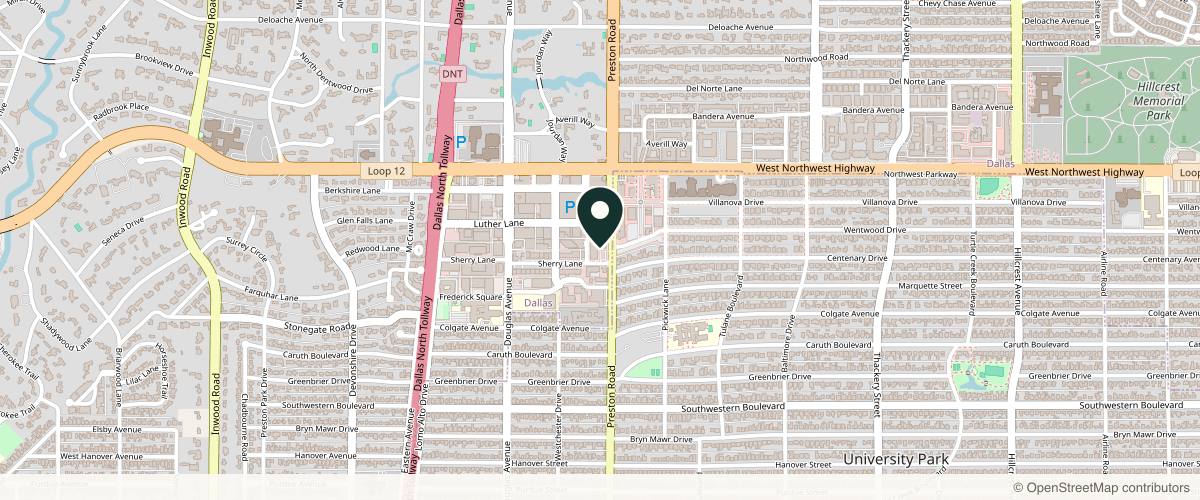 Map showing Revival Dermatology in Dallas, Texas