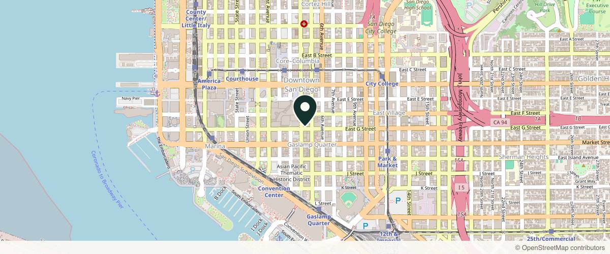 Map showing RevivaMed Plastic Surgery in San Diego, California