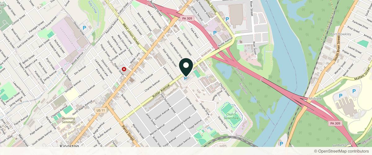 Map showing Revive MedSpa in Scranton, Pennsylvania