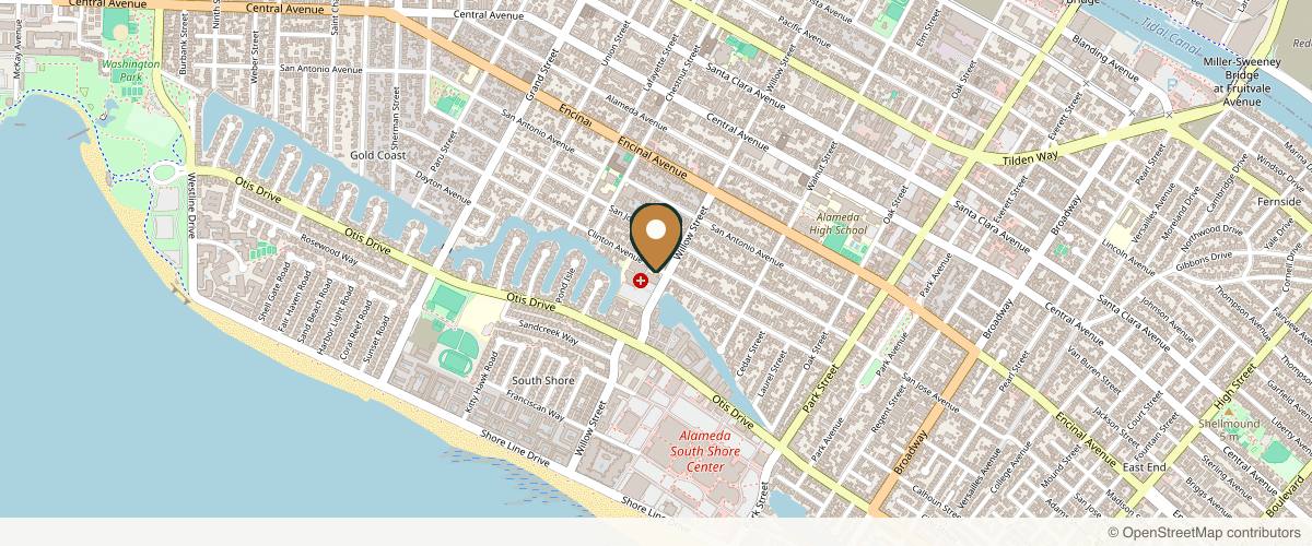 Map showing Rex Moulton-Barrett, MD Plastic Surgery & MediSpa in Oakland, California