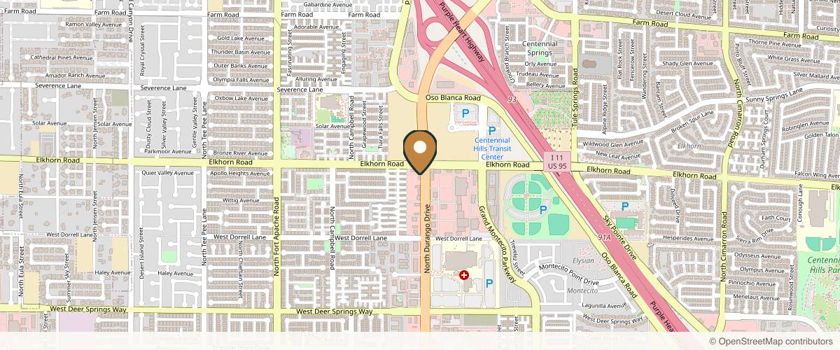 Map showing Reynolds Plastic Surgery in Summerlin, Nevada