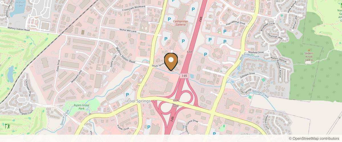 Map showing RG Aesthetic Plastic Surgery in Franklin, Tennessee