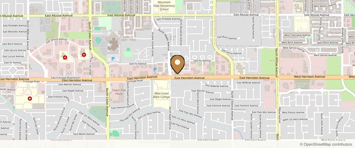 Map showing Ricardo Avena, MD - Regional Hand Center in Fresno, California