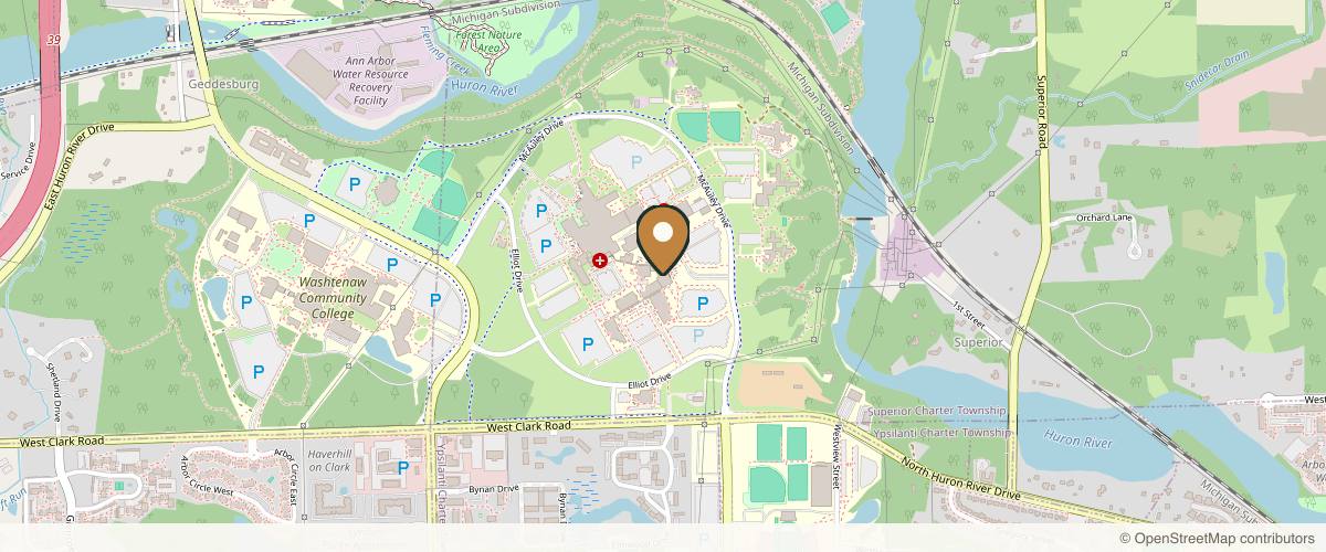 Map showing Richard Beil, MD, FACS in Ann Arbor, Michigan