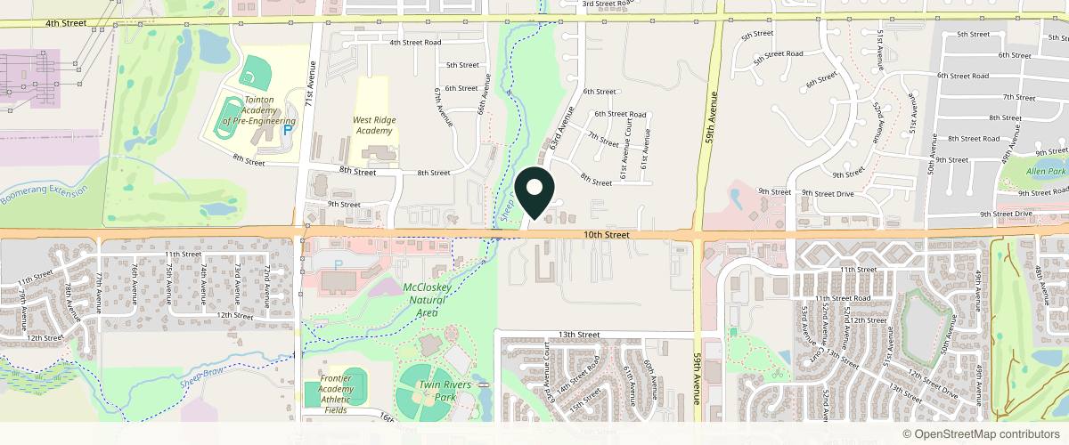 Map showing Richter Med Spa in Greeley, Colorado