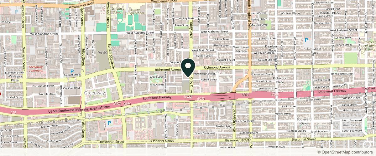 Map showing River Oaks Dermatology in Houston, Texas