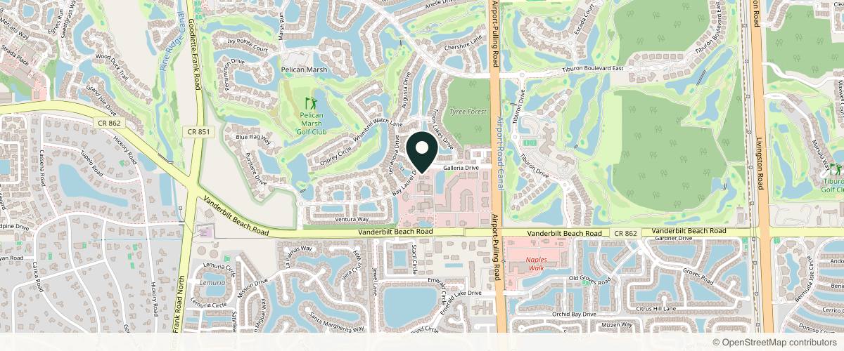 Map showing Riverchase Dermatology - Central Naples in Naples, Florida