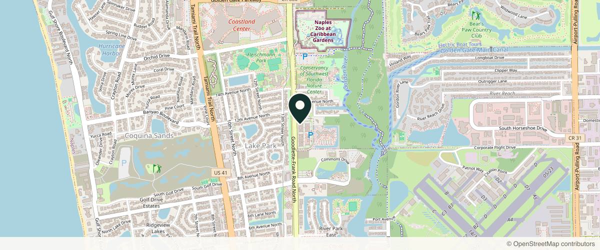 Map showing Riverchase Dermatology - Naples Colonial Square in Naples, Florida