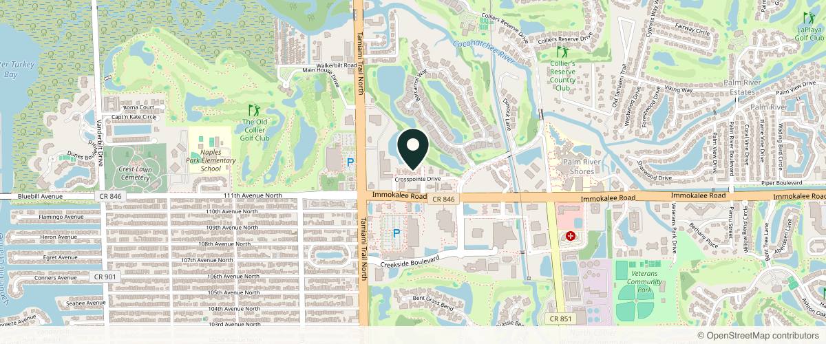 Map showing Riverchase Dermatology - Naples North in Naples, Florida