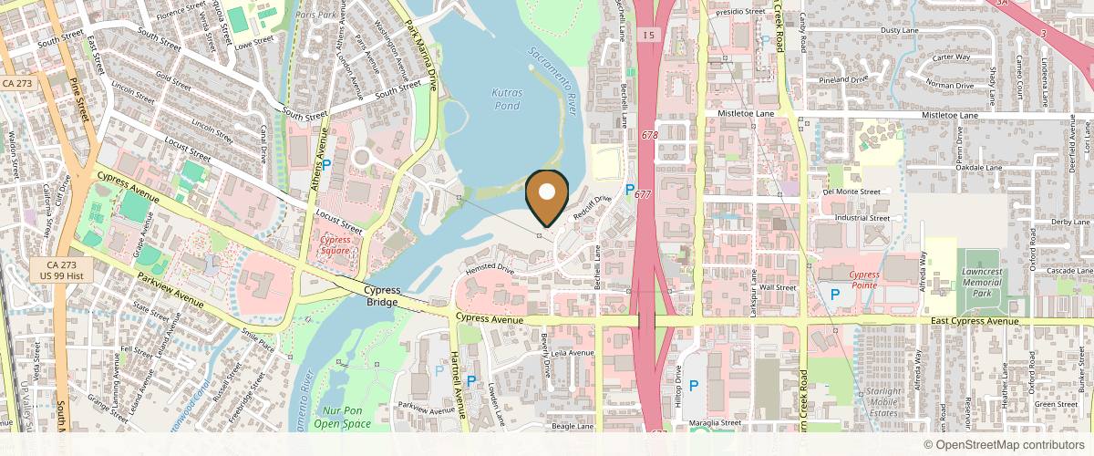 Map showing Riverside Oral Surgery in Redding, California