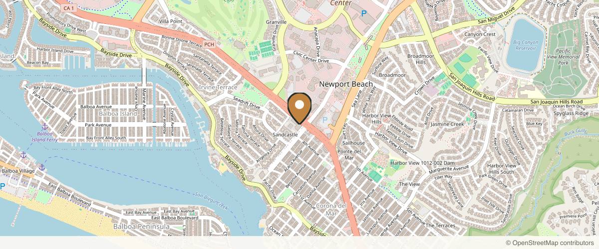 Map showing Robert Kessler MD a Medical Corp in Newport Beach, California