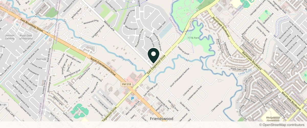 Map showing Robert Kratschmer MD, Board Certified Plastic, Reconstructive, & Hand Surgery in Pearland, Texas