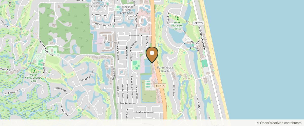 Map showing Roberto E. Garcia, MD, FACS in Jacksonville, Florida