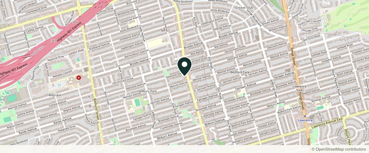 Map showing Romy Plastic Surgery - Toronto Plastic Surgeon in Toronto, Ontario