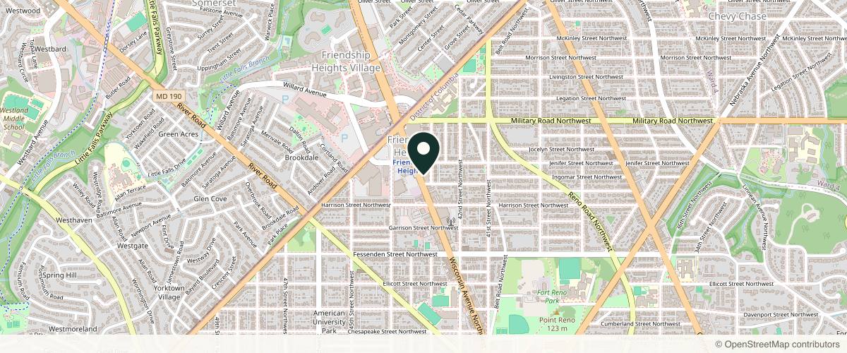 Map showing Ronald Perlman, MD in Washington, District of Columbia