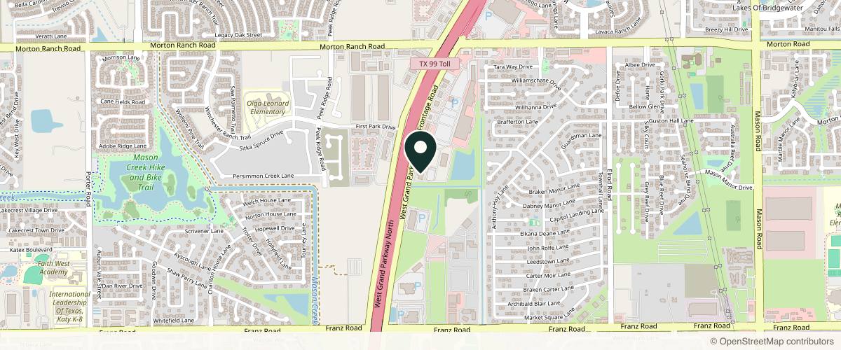 Map showing Rosella Creed, MD, FAAD in Katy, Texas