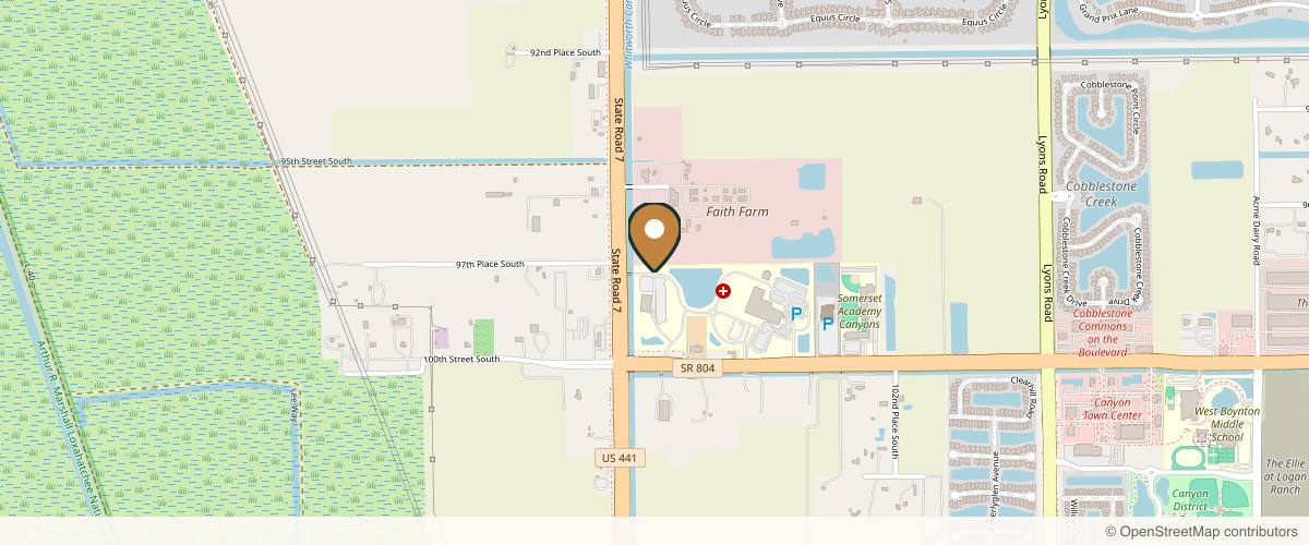 Map showing Rosenthal Cosmetic & Plastic Surgery: Andrew H. Rosenthal, MD in Delray Beach, Florida
