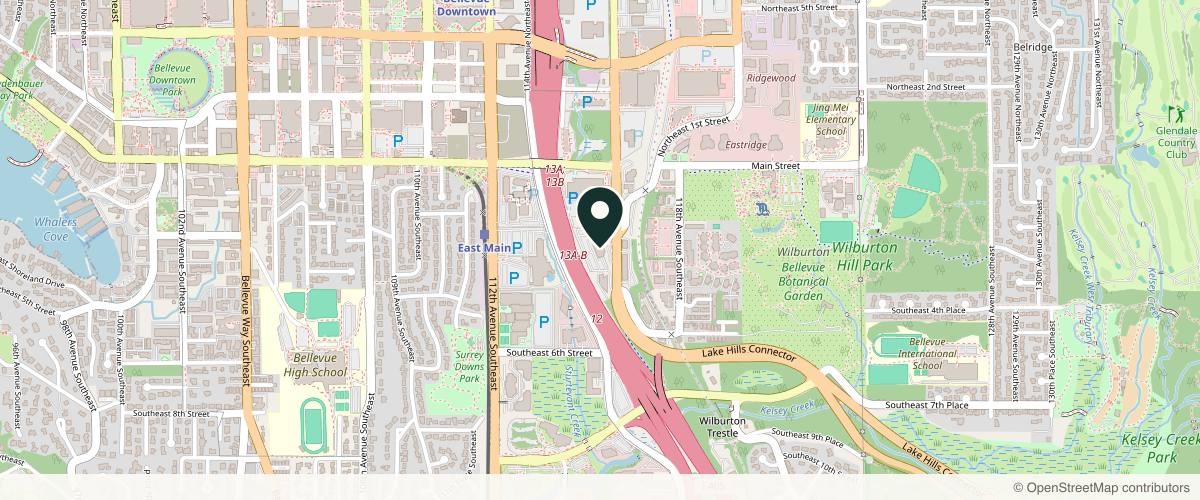 Map showing RP Plastic Surgery Rikesh Parikh MD FACS in Bellevue, Washington