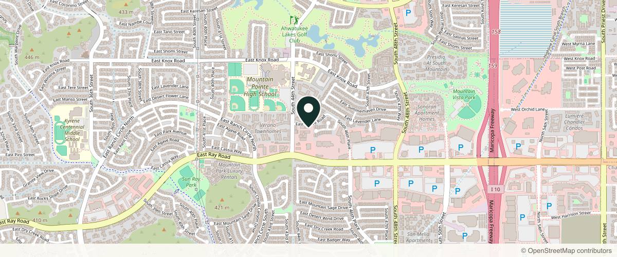 Map showing Saguaro Dermatology | Ahwatukee (formerly Ahwatukee Skin & Laser) in Chandler, Arizona