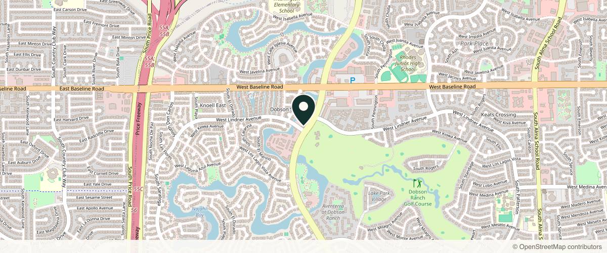 Map showing Saguaro Dermatology | Mesa Dermatologist in Gilbert, Arizona
