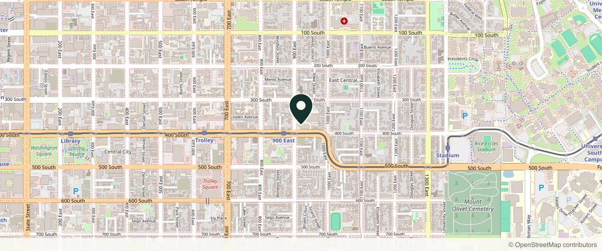 Map showing Salt Lake Clinic - Dermatology in Salt Lake City, Utah