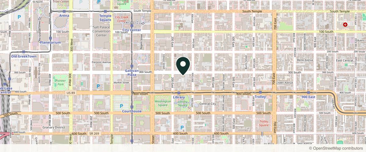 Map showing Salt Lake Dermatology and Aesthetics in Salt Lake City, Utah
