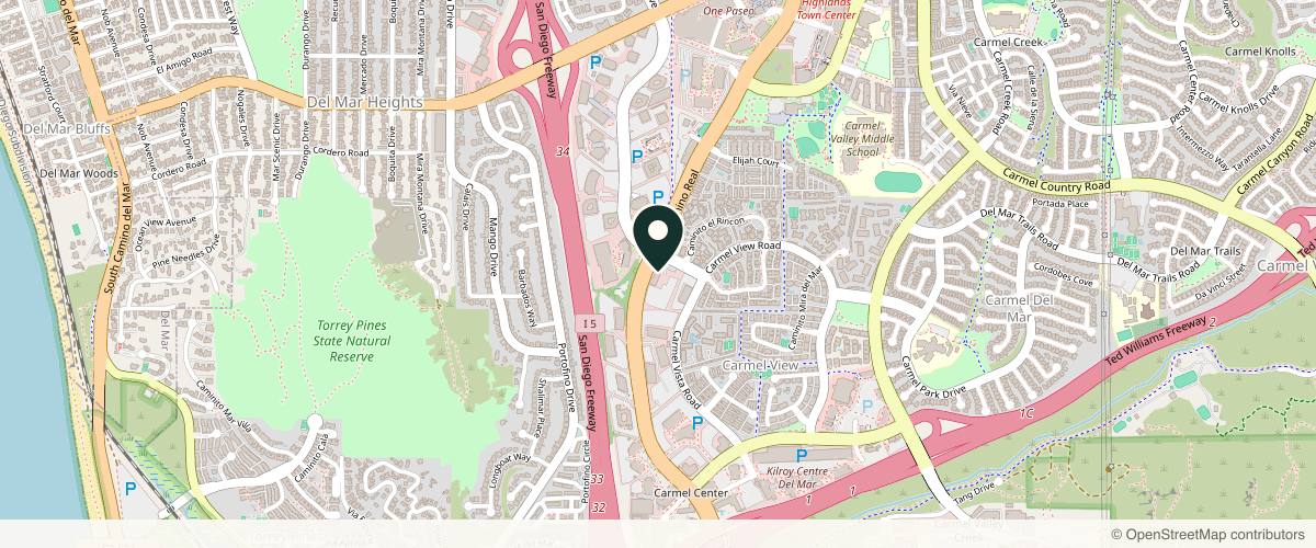 Map showing Salvatore J Pacella, MD MBA FACS Plastic, Reconstructive & Cosmetic Surgery in San Diego, California