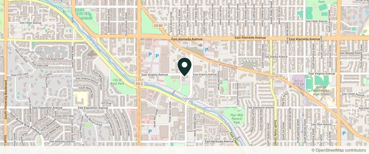 Map showing Samantha Ghiselli, M.D. in Denver, Colorado