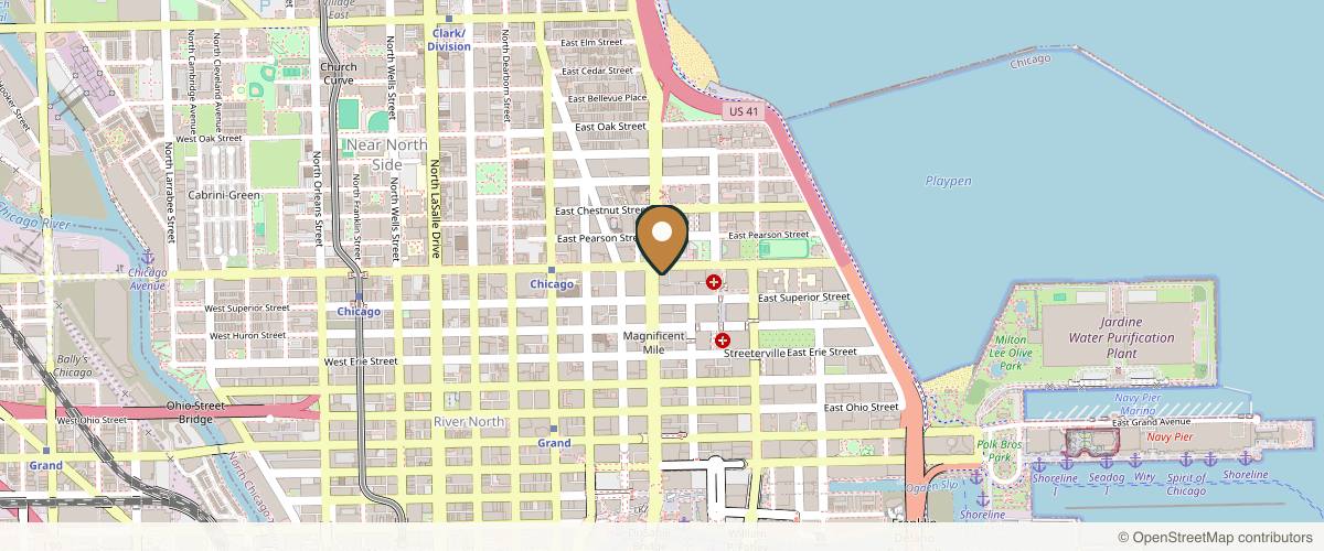Map showing Sammy Sinno, MD in Chicago, Illinois