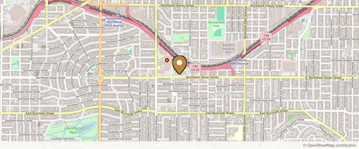 Map showing Samuel V. Bartholomew, MD, FACS, Plastic Surgeon in Portland, Oregon