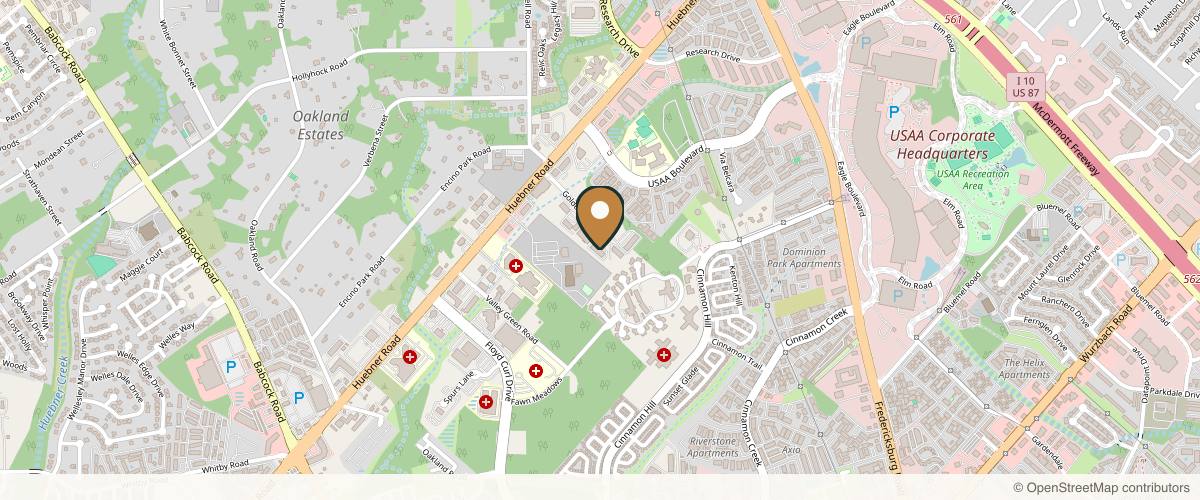 Map showing San Antonio Cosmetic Surgery: Delio Ortegon MD, FACS in San Antonio, Texas