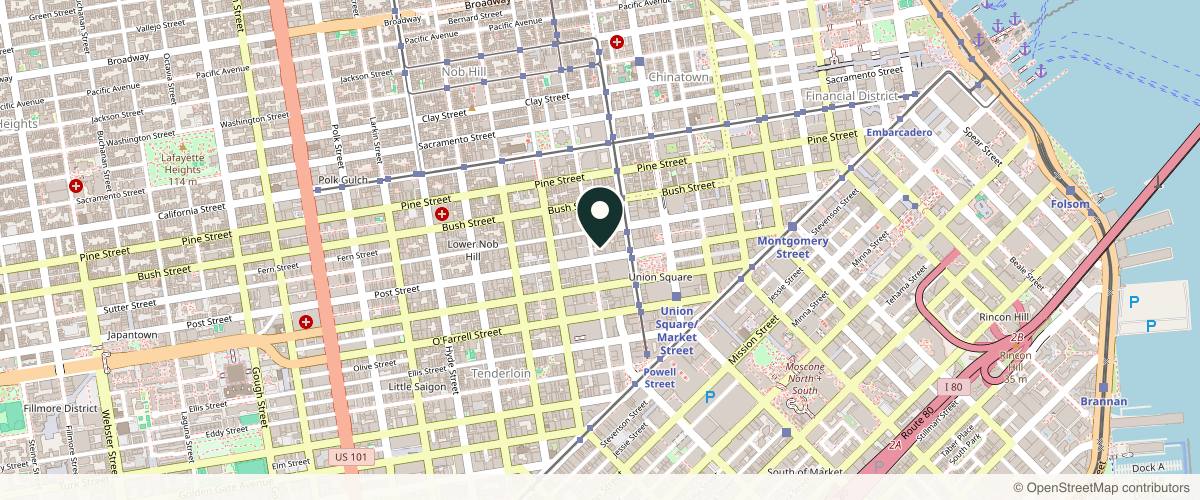 Map showing San Francisco Dermatology in San Francisco, California