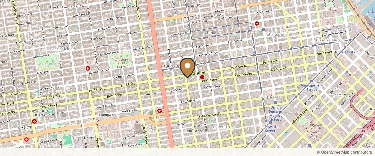 Map showing San Francisco Plastic Surgery & Laser Center: Dr. Usha Rajagopal in San Francisco, California